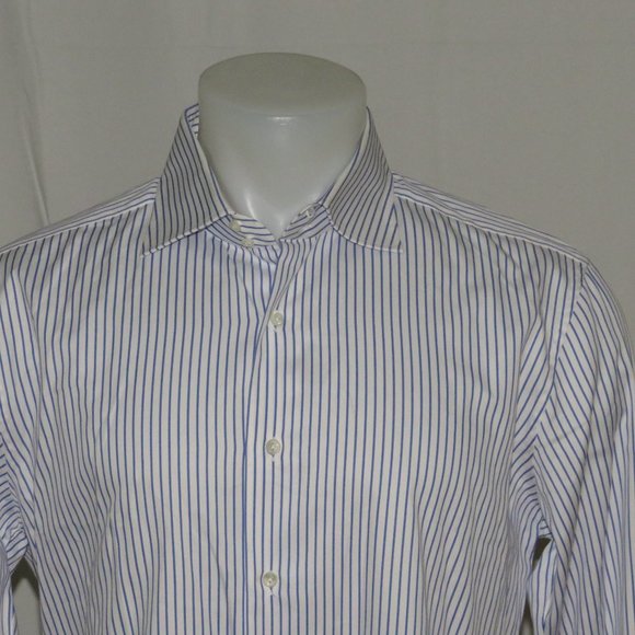 Castangia French Cuff Striped Dress Shirt 16.5 - Picture 3 of 10